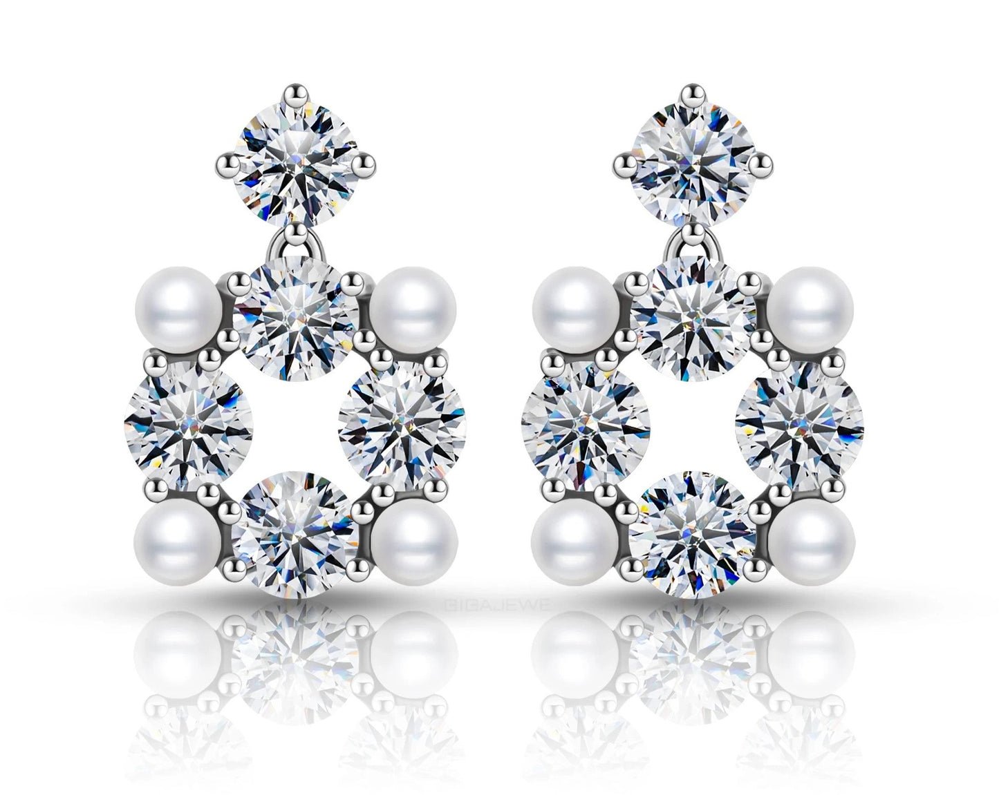 White Gold Earrings