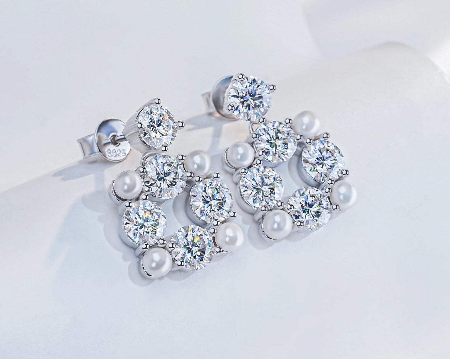 White Gold Earrings