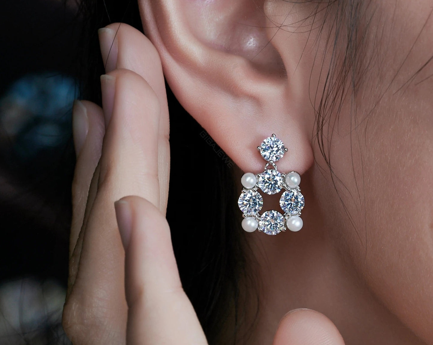 White Gold Earrings