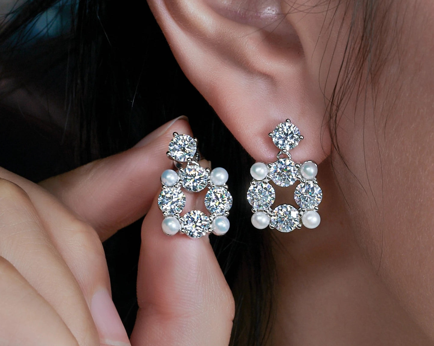 White Gold Earrings