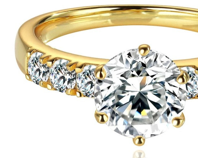 Golden Wedding Rings For Women - SSR023-Serenity