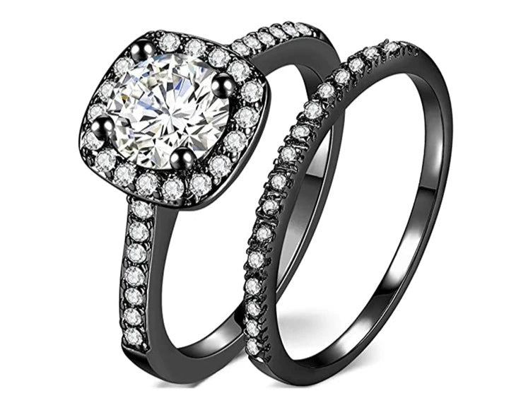 SSR115-Serenity 1.5ct VVS D Moissanite Diamond 14K White Gold Engagement Ring