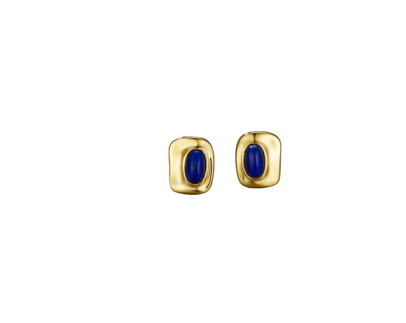 SSER128-Serenity 925 Sterling Silver 18K Gold Plated Gemstone Metallic Party Earrings