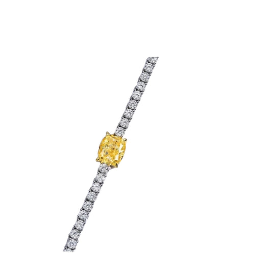 SSBL025-Serenity 925 Sterling Yellow Moissanite Tennis Bracelets