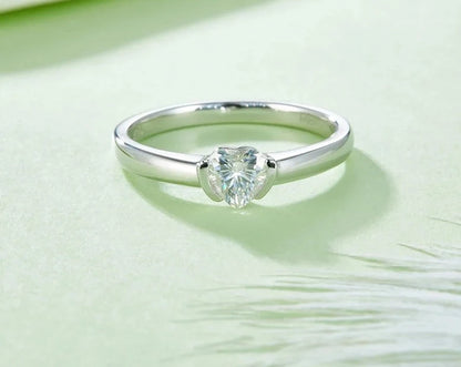 Engagement Heart Rings 2