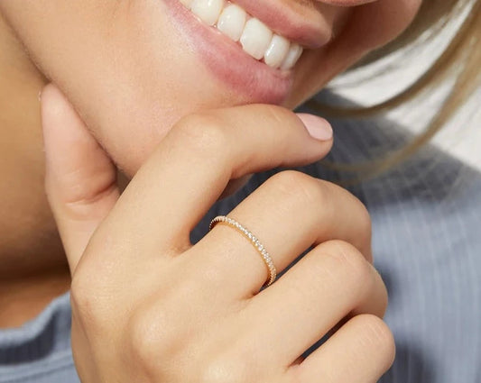 Gold Engagement Band 7