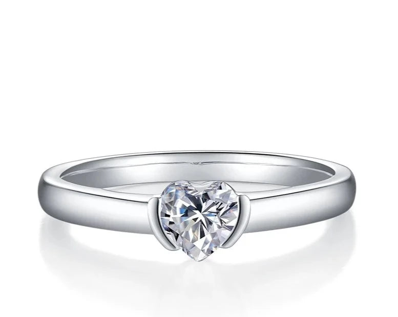 Engagement Heart Rings 4