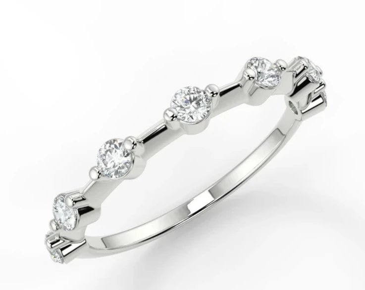 White Gold Wedding Band Rings 1